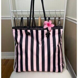 Victoria’s Secret Floral & Striped Reversible Tote Bag